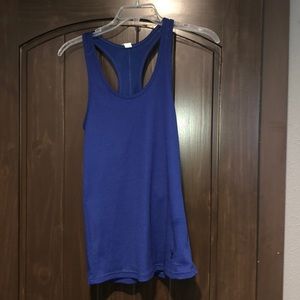 Blue athletic tank